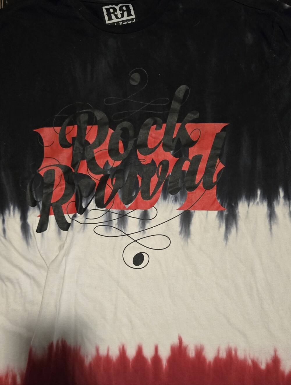 Rock Revival Black, White & Red Tie-Dye Graphic Tee